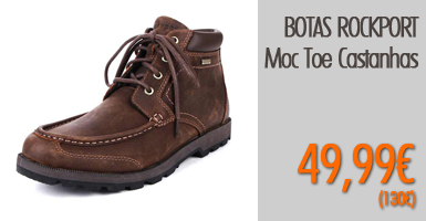 Botas Rockport Moc Toe Castanhas 